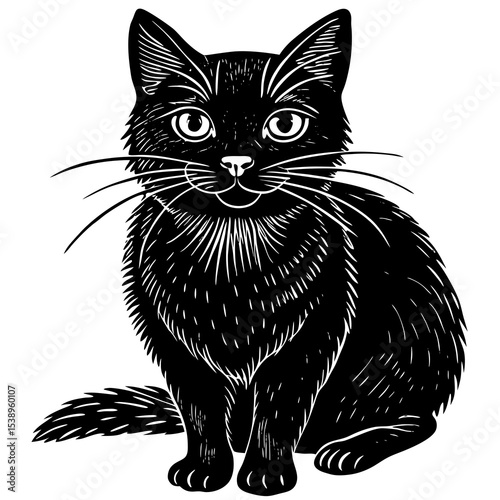 black and white cat