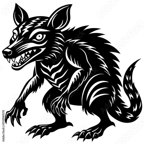 vector illustration of a wolf