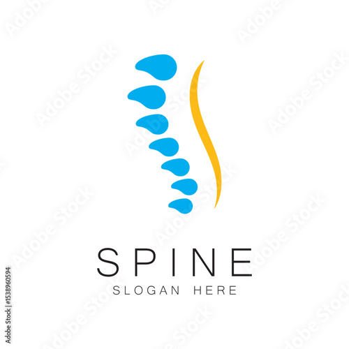 Spine care symbol logo template vector illustration design