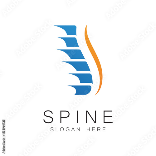 Spine care symbol logo template vector illustration design