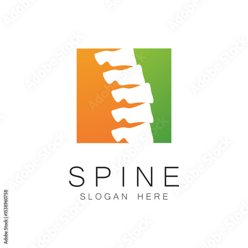 Spine care symbol logo template vector illustration design