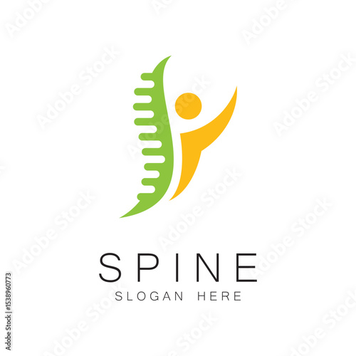 Spine care symbol logo template vector illustration design