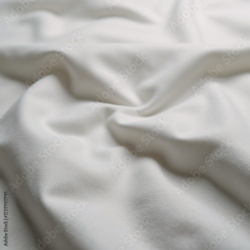 White fabric with visible textures like wrinkles folds and fibers