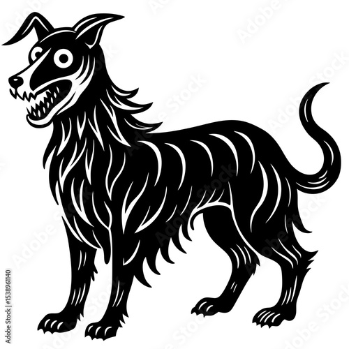 black and white dog