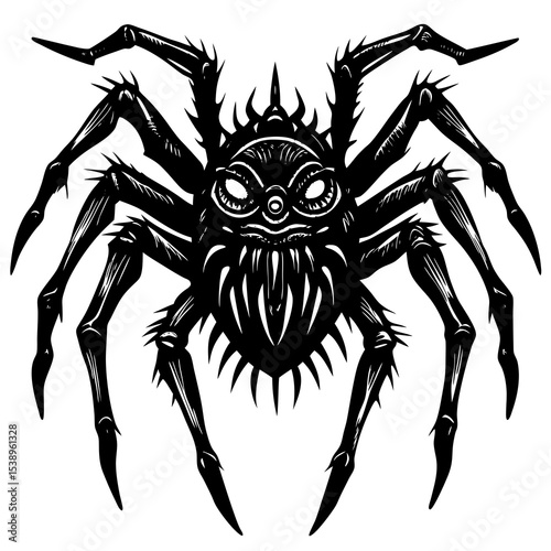 spider on a white background
