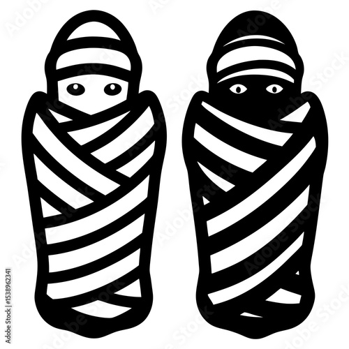 vector illustration of a pair of people