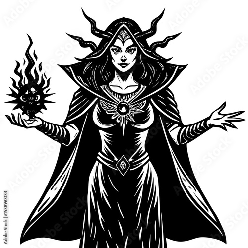 witch with a broom