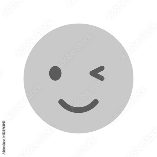 ウィンクしている笑顔の絵文字 - フレンドリーなOKやいいねなどのリアクション素材