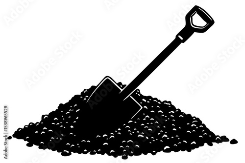 Gardening Tools Shovel in Soil, Gardening Equipment, Planting, Digging, Agriculture
