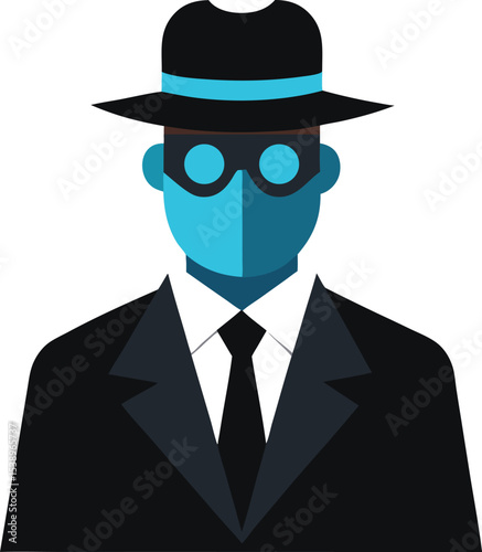 vector illustration of a man with hat