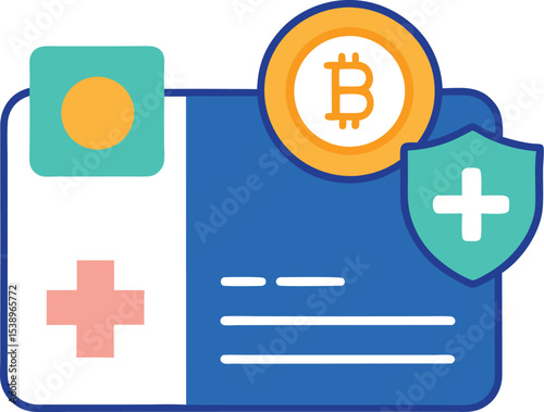 vector illustration of a set of medical icons