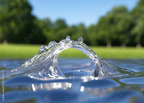 Vibrant Water Splash Captured in Nature