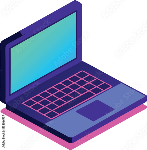laptop computer with blue screen
