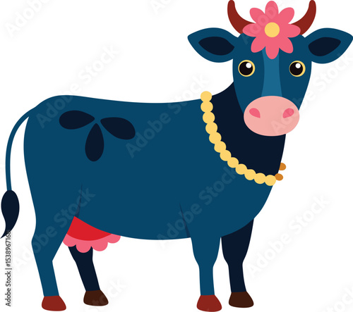 cow cartoon isolated on white