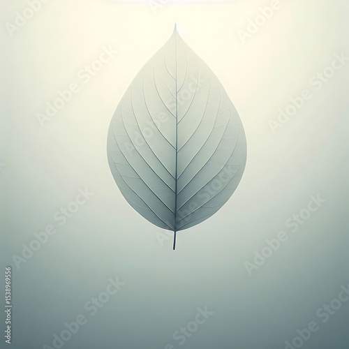 Elegant Desaturated Leaf Abstraction