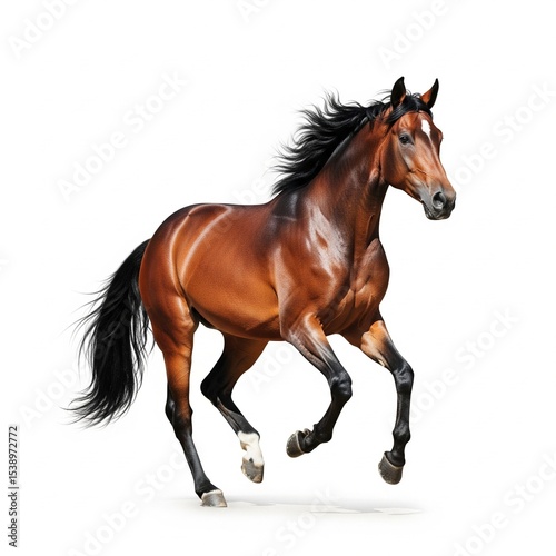 horse isolated on white