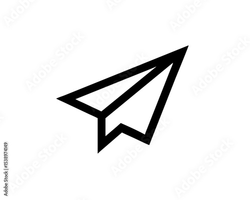  Paper plane diagonal silhouette, solid pastel backdrop
