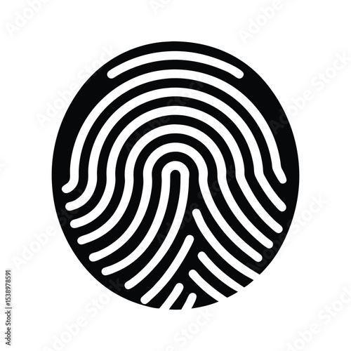 fingerprint on white background