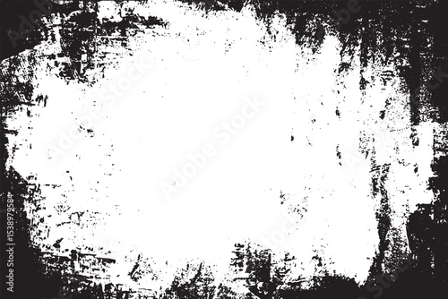 Heavy Grunge Border with White Center