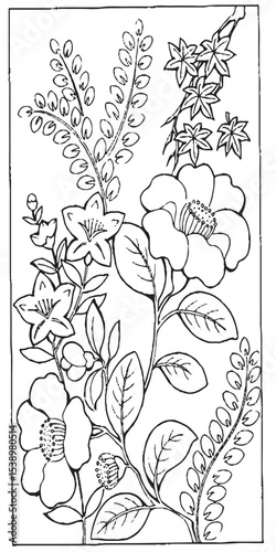  Detailed Floral Line Art for Coloring