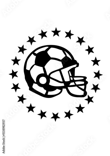 football casque foot usa americain logo ballon