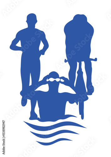 triathlon cyclisme velo marathon natation logo club