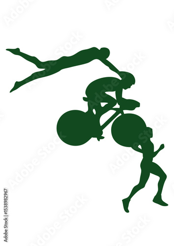 triathlon cyclisme velo marathon natation logo club