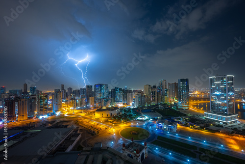 Wallpaper Mural sharjah city night Torontodigital.ca