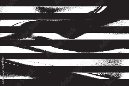 Abstract Black and White Glitch Art