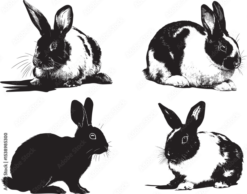 Fototapeta premium Rabbit SVG