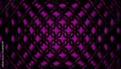Geometric Purple and Black Symmetrical Abstract Pattern background