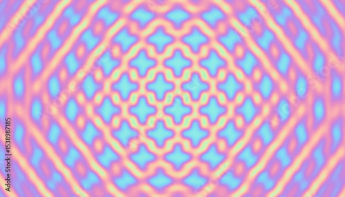 Soft pastel geometric pattern with glowing blur effect texture background
