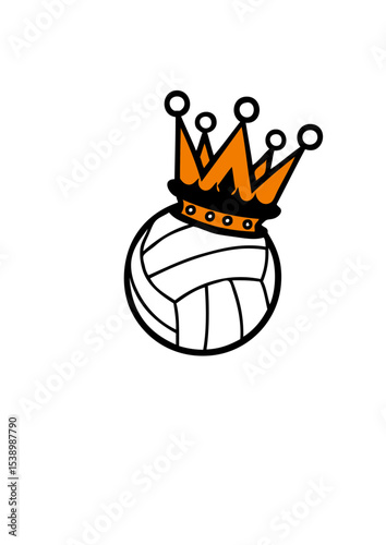 couronne roi volleyball logo club