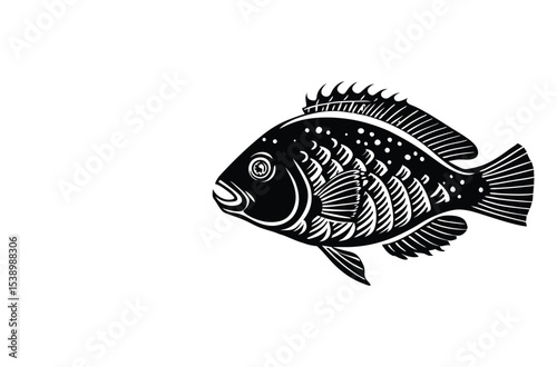 Empty fish hook vector icon