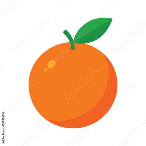 Tangerine citrus fruit in orange peel Vector illustration on white background