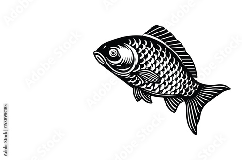 Collection of bass fish, fish club logo design, vector illustration.