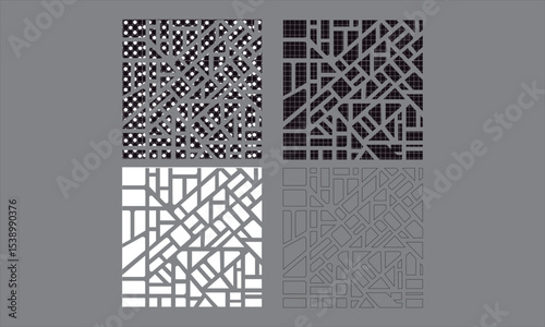  city pattern art background with a pattern of  lines map of town as seamless pattern  Vector illustration 1080 size