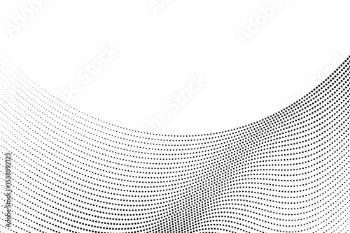 Abstract Black Halftone Dot Pattern Background