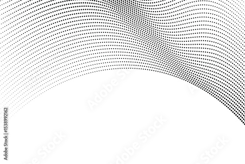 Abstract Black Halftone Dot Pattern Background