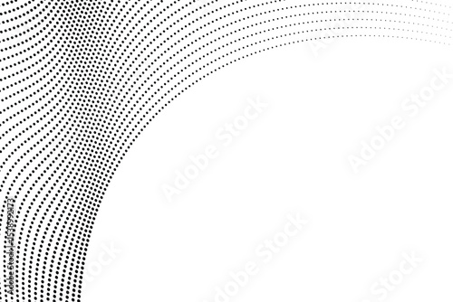 Abstract Black Halftone Dot Pattern Background