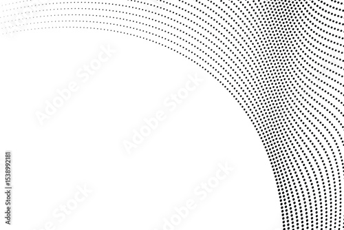 Abstract Black Halftone Dot Pattern Background