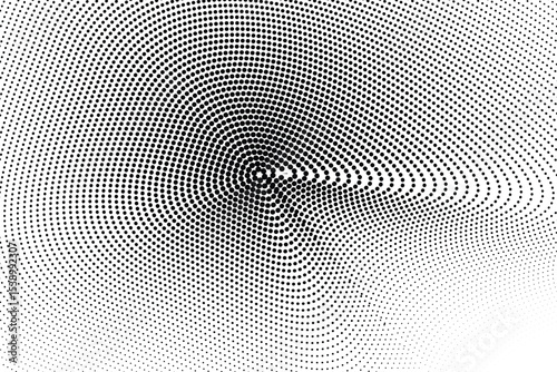 Abstract Black Halftone Dot Pattern Background