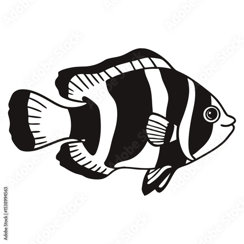 illustration of fish silhouette design