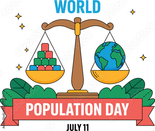 World Population Day July 11 Earth and Population Balance