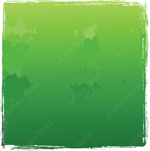 A textured green gradient square with jagged, irregular brushstroke edges, soft linen-like surface texture, abstract vector shape, fabric-inspired grain effect, isolated on clean white background, mod