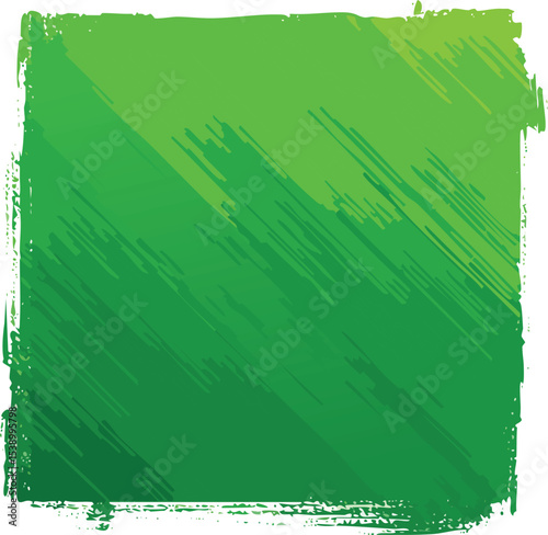 A textured green gradient square with jagged, irregular brushstroke edges, soft linen-like surface texture, abstract vector shape, fabric-inspired grain effect, isolated on clean white background, mod