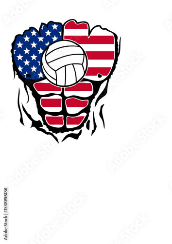 volley torse americain corps muscle dechire muscu ballon