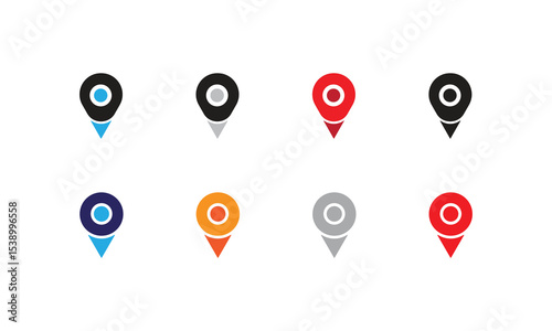 Location Icons: Navigate the World Vector Art and Illustration.