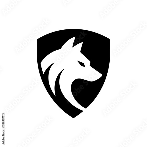 wolf head sign. Design element for sport team logo, emblem, badge, mascot.