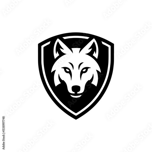 wolf head sign. Design element for sport team logo, emblem, badge, mascot.